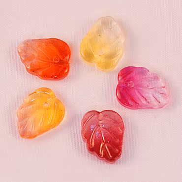 Glaslöv, mindre, transparent/färgade