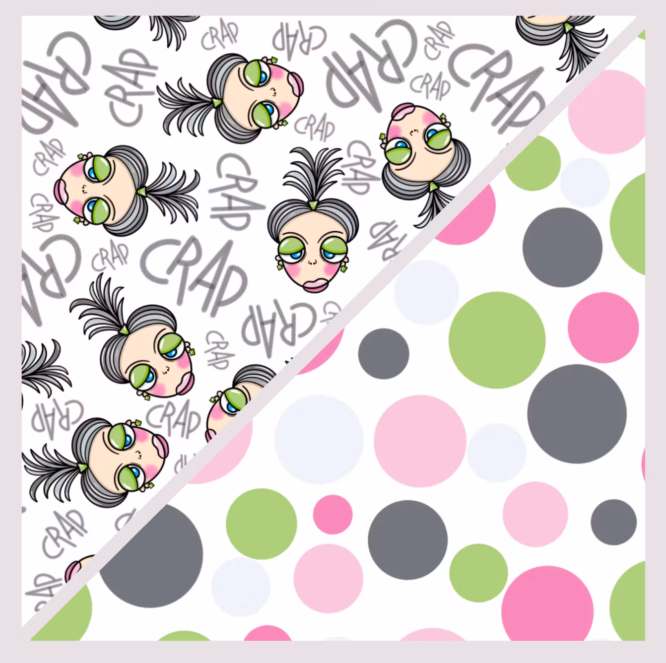 Bomullsstoff 2pk á 145x50 cm - CRAP
