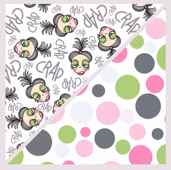 Bomullsstoff 2pk á 145x50 cm - CRAP