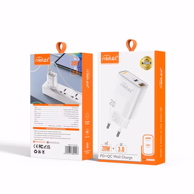 USB-C Väggladdare 20W – Snabbladdare med USB-C Port