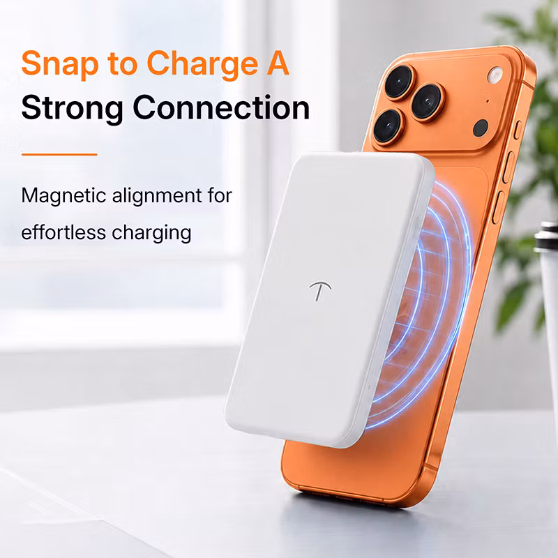 Fickvänlig magnetisk powerbank 5000mah