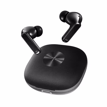 Leather Texture ANC Wireless Earbuds