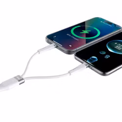 USB-C till USB-C + Lightning Längd: 1,2 m
