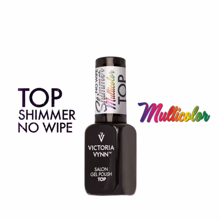 Top coat, No Wipe Shimmer MULTICOLOR