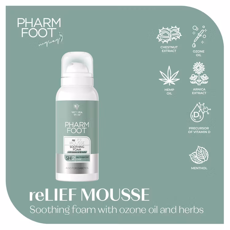 SOOTHING Foot FOAM with ozone oil and herbs