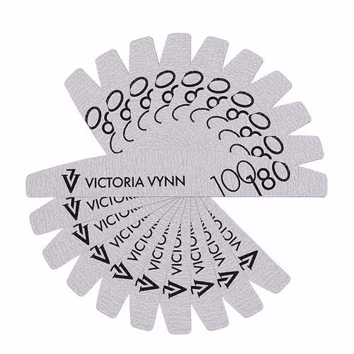NAIL FILE 100/180, white crescent /10pcs