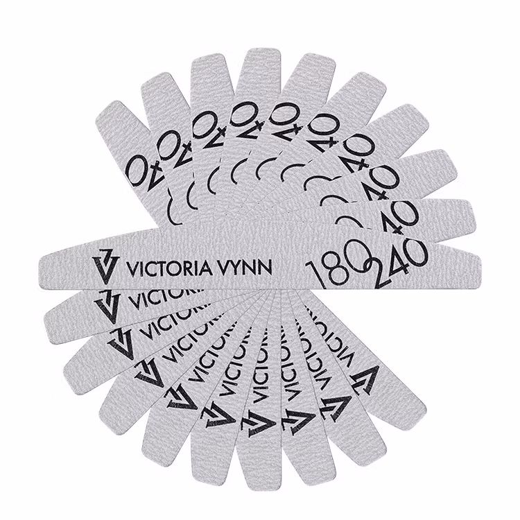 NAIL FILE 180/240, white crescent /10pcs