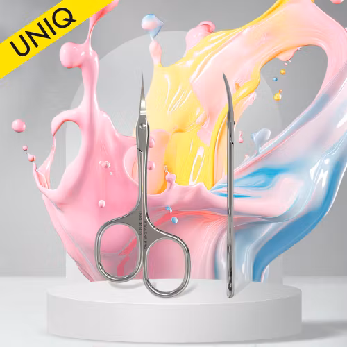 Professional cuticle scissors Asymmetric UNIQ 30-4