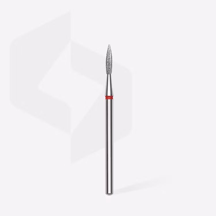 DIAMOND NAIL DRILL BIT, "FLAME", RED 2,3