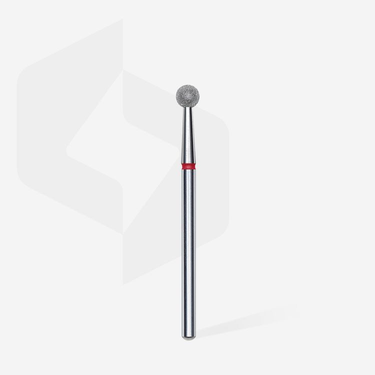 DIAMOND NAIL DRILL BIT, "Ball", Red 4