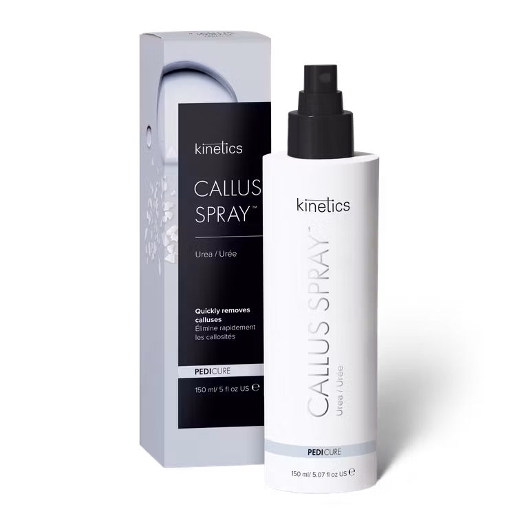 Kinetics Callus Spray 150ml – 10% Urea + Lactic Acid (Fast Callus Removal)
