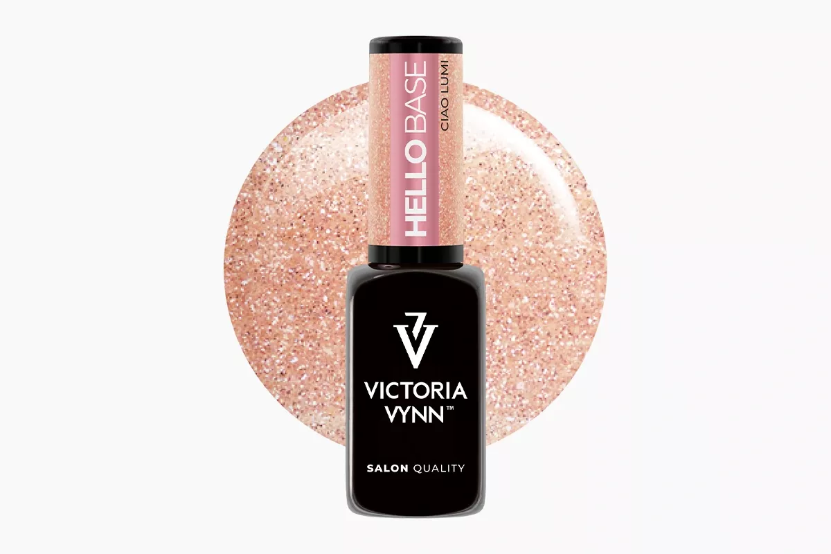 HELLO BASE Cio Lumi 8 ml – Flash-Effect Rubber Base (Peach Beige Nude )