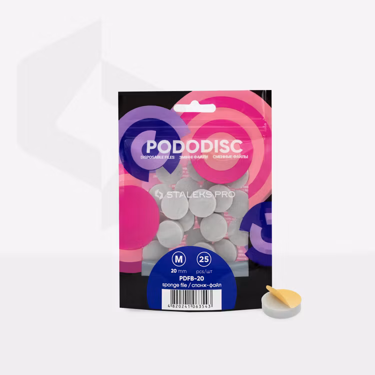 Disposable files-sponges for pedicure disc PODODISC M EXPERT 20 (25 pcs)