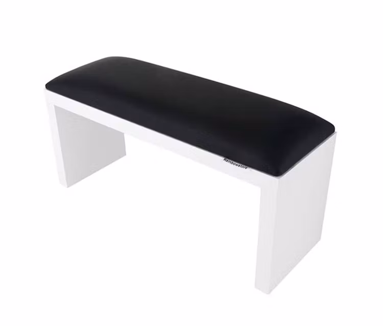 Armrest for manicure with white legs (Black)