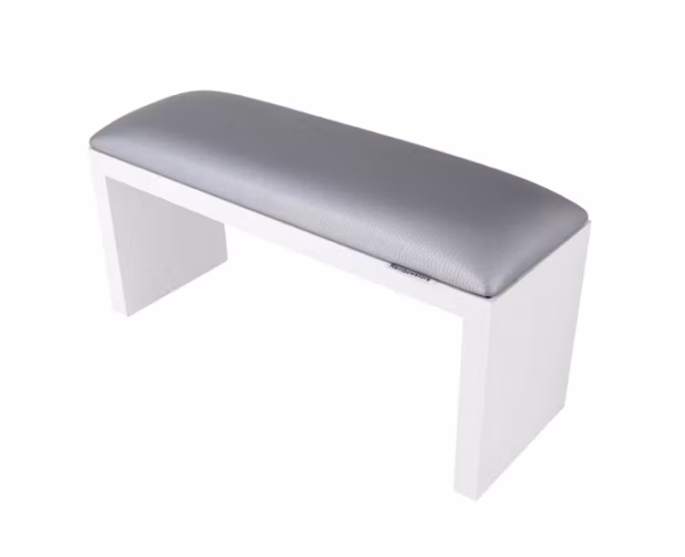 Armrest for manicure with white legs (Silver)