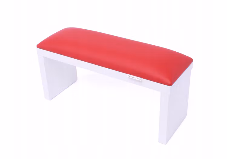 Armrest for manicure with white legs (Red)