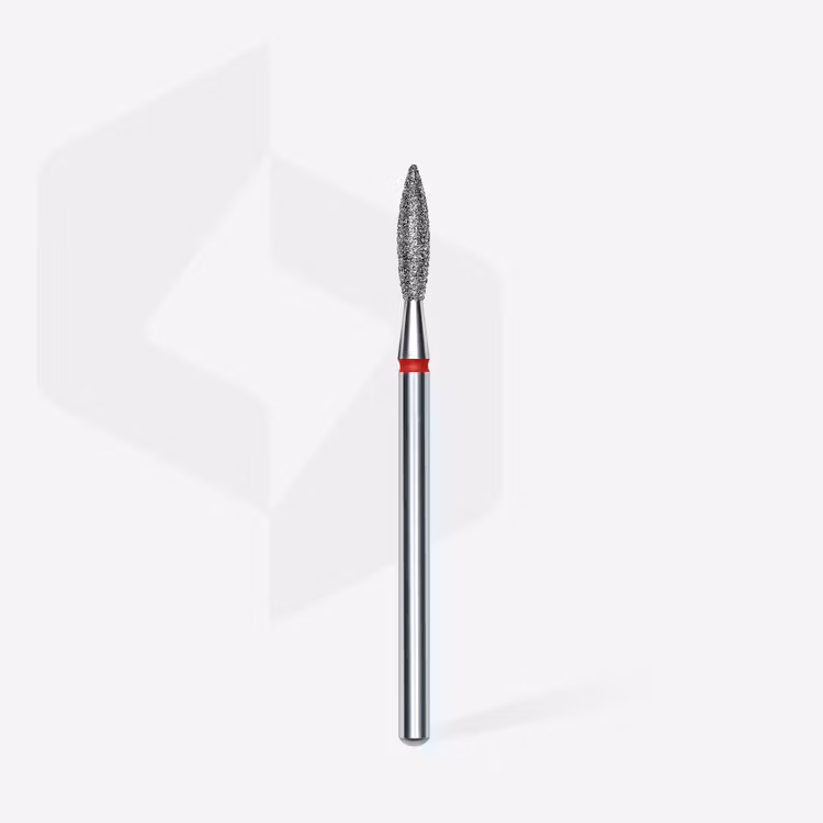 Diamond Nail Drill Bit “Flame” Red – (Expert) 2.3 mm / 10 mm