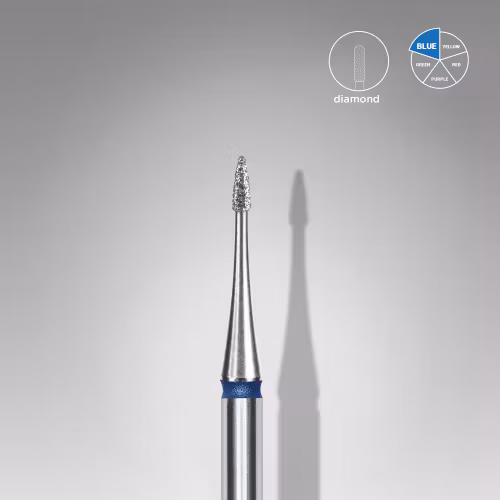 Diamond Nail Drill Bit “Mini Flame” Blue – (Expert) 1 mm/3 mm
