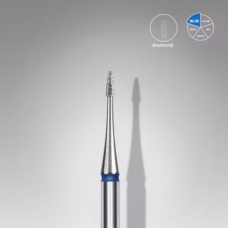 Diamond Nail Drill Bit “Mini Flame” Blue – (Expert) 1 mm/3 mm