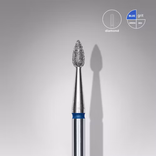 Diamond Nail Drill Bit “Drop” Blue – (Expert) 2.3 mm/5 mm