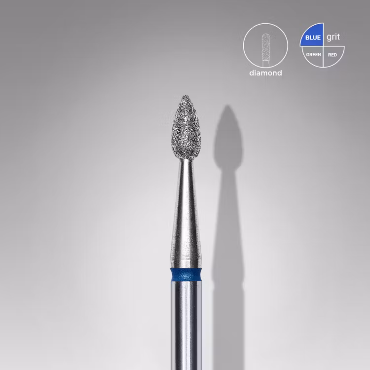 Diamond Nail Drill Bit “Drop” Blue – (Expert) 2.3 mm/5 mm
