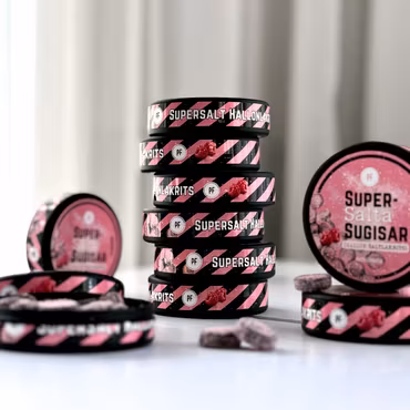 Supersalta Hallon/Lakritsdosor Megapack